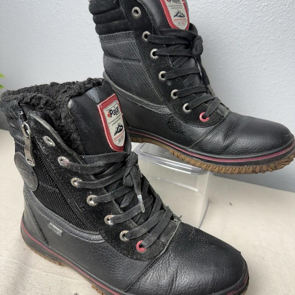 Mens Pajar Canada Zip Black Waterproof Winter‎ Boots Sz 9